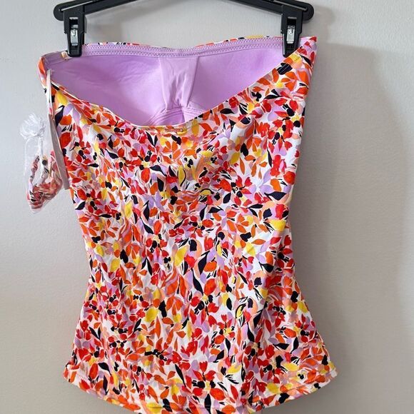 Anne Cole swimsuit  Women's Twist Front Bandeaukini Swim Top S - Picture 12 of 13